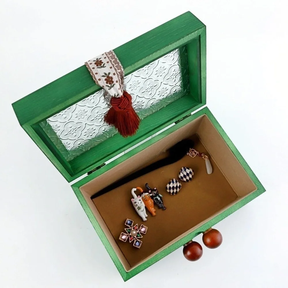 Keepsake Box Decorative Storage Box with Lid Cute Storage Bins with Lids Memory